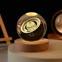 Celeste lamp size comparison, 6cm and 8cm crystal ball options