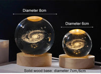 "Celeste" Galaxy Crystal Lamp — 3D Planet Night Light